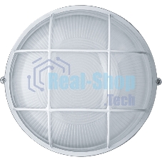 Светильник Navigator ЛОН NBL-R2-100-E27/WH 1х100Вт E27 IP54 (аналог НПБ 1102 бел. круг с решеткой 100Вт)