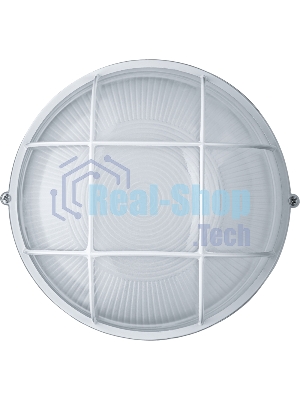 Светильник Navigator ЛОН NBL-R2-100-E27/WH 1х100Вт E27 IP54 (аналог НПБ 1102 бел. круг с решеткой 100Вт)