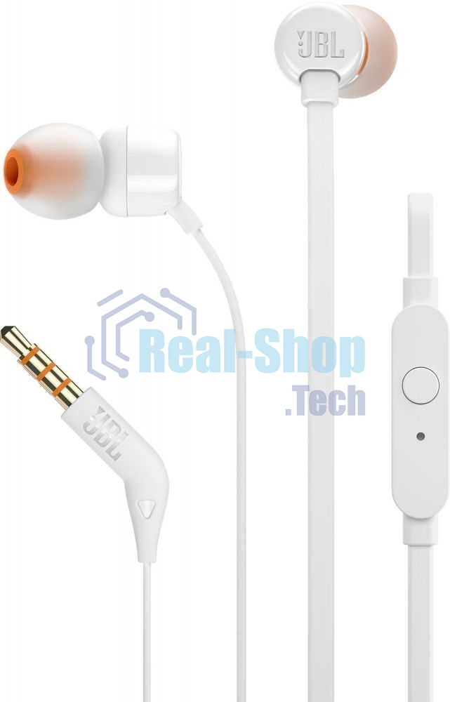 Наушники JBL Tune 110, 3.5 мм, внутриканальные, белый