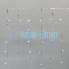 Гирлянда Neon-night Дождь светодиодный 2х1,5м, эффект мерцания, прозрачный провод, IP44, 230В, диоды БЕЛЫЕ, 150 LED