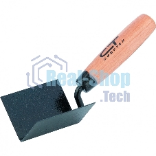 Кельма угловая Сибртех, 80x60x60 мм, стальная, для внутренних углов, буковая ручка