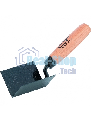 Кельма угловая Сибртех, 80x60x60 мм, стальная, для внутренних углов, буковая ручка