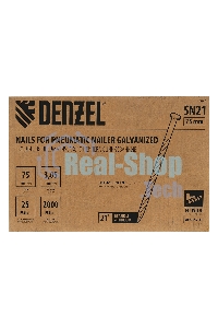 Гвозди Denzel для пнев. нейлера (оцинк.), длина - 75 мм, диам. - 3,05 мм, 2000 шт.