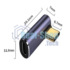 Переходник USB 4 Type-C мама-папа угловой тип 1
