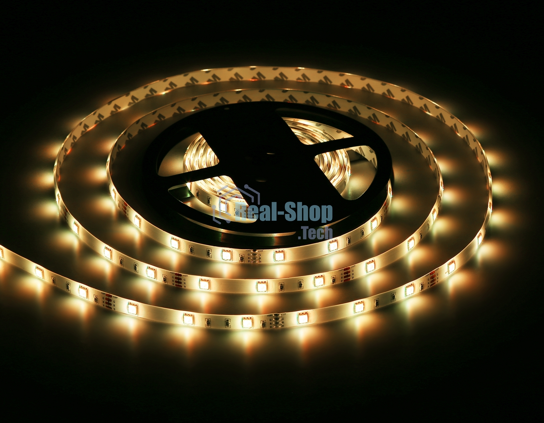Светодиодная лента Ambrella light GS2301 5050 30Led/ 7.2W m/ 12V IP65 RGB/ 5000*10*2.87mm (4 конт.)