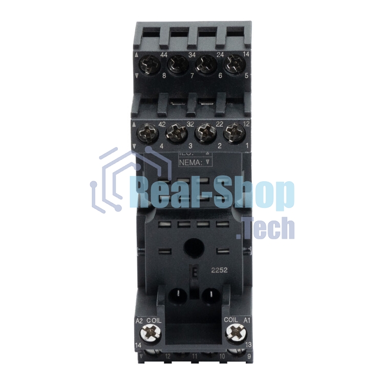 Колодка с винтовыми клеммами для реле на 4 группы: IR-24DC/220DC/230AC-4CO
