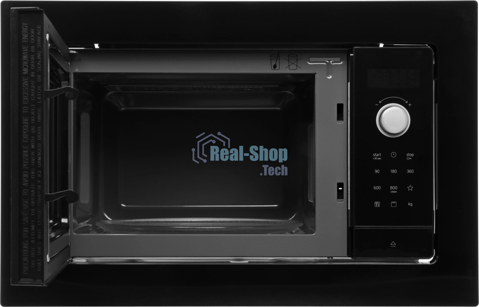 Встраиваемая микроволновая печь Bosch BEL653MB3 черный, 25 л, 800 Вт, переключатели - сенсор, поворотный механизм