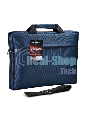 Сумка для ноутбука ExeGate EX205137RUS Start S15 Deep Blue, темно-синяя, полиэстер, для ноутбуков до 15.6