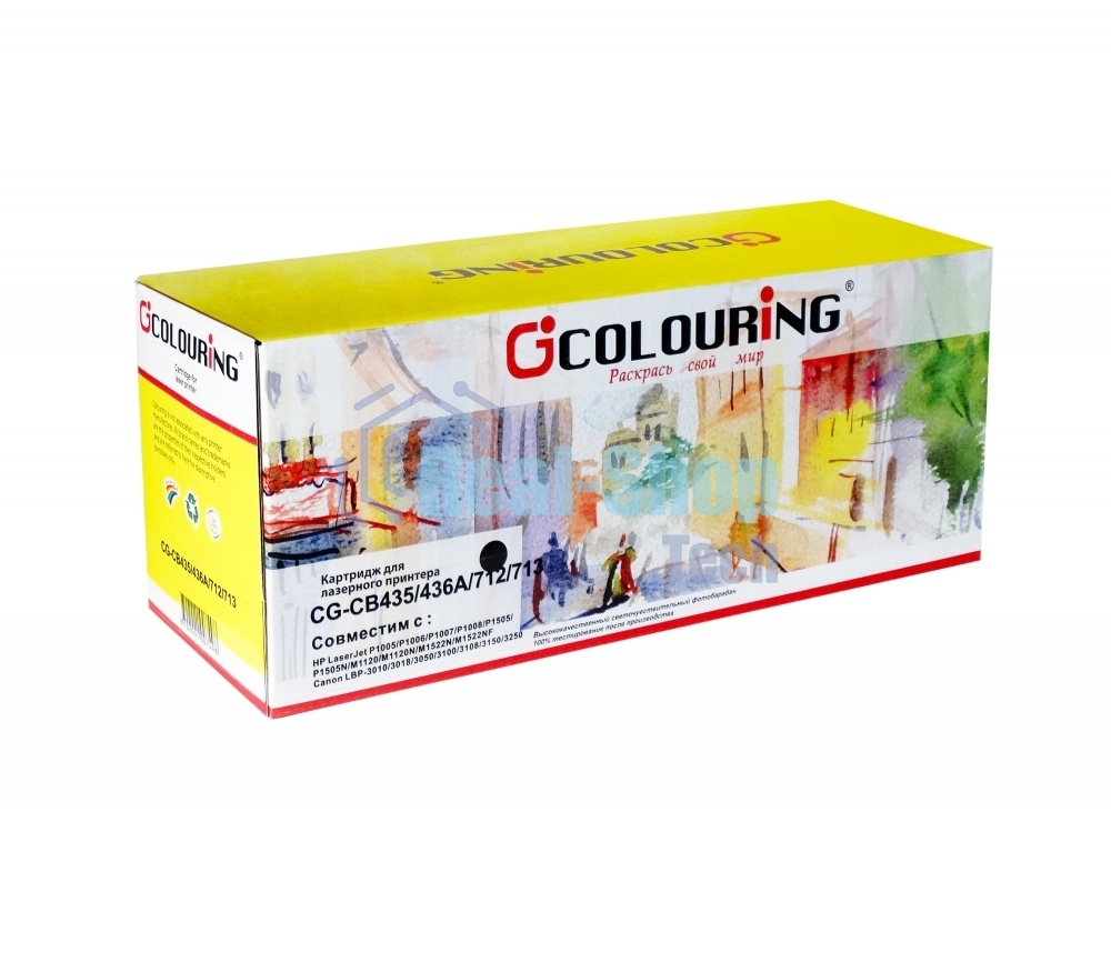 Картридж лазерный Colouring CG-CB435/436A/712/713 черный (2000 стр.) для принтеров HP LJ P1005/P1006/P1007/P1008/P1505/P1505N/M1120/M1120N/M1522N/M1522NF Canon LBP-3010/3018/3050/3100/3108/3150/3250