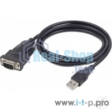Конвертер USB->SERIAL Cablexpert UAS-DB9M-02 AM/DB9M, 1,5 м, PL2303TA, WinXP-Win8, черный, пакет