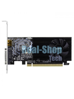 Видеокарта Gigabyte GV-N1030D4-2GL NVidia GeForce GT 1030, 2Gb DDR4/64-bit, PCI-Ex16 3.0, DVI-Dx1, HDMI2.0bx1, LP, 2-slot cooler, Retail