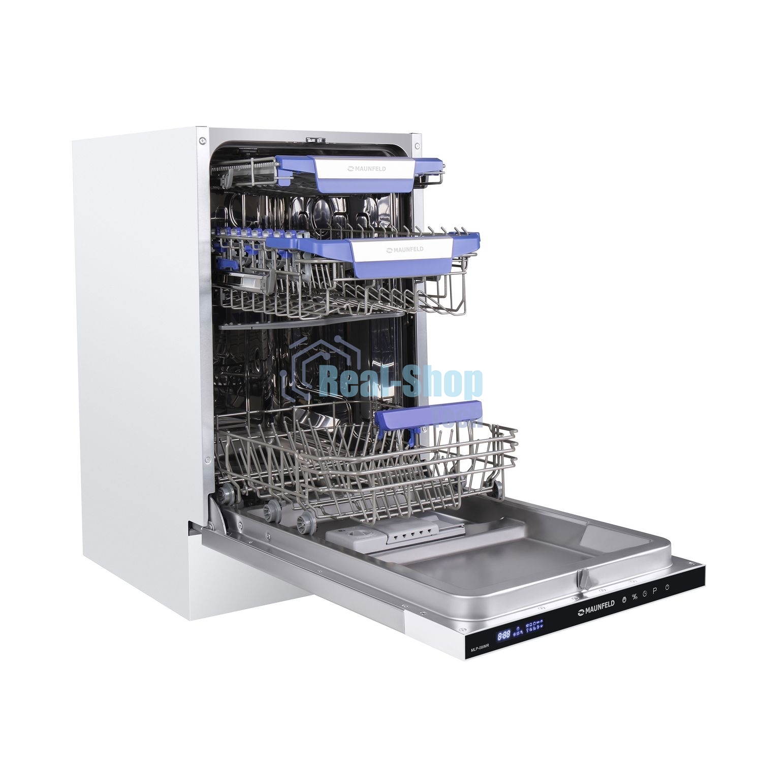 Встраиваемая посудомоечная машина Maunfeld MLP-08IMR, черный, 44.5 см, 10 компл., 47 дБ, класс A++