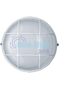 Светильник Navigator ЛОН NBL-R2-100-E27/WH 1х100Вт E27 IP54 (аналог НПБ 1102 бел. круг с решеткой 100Вт)