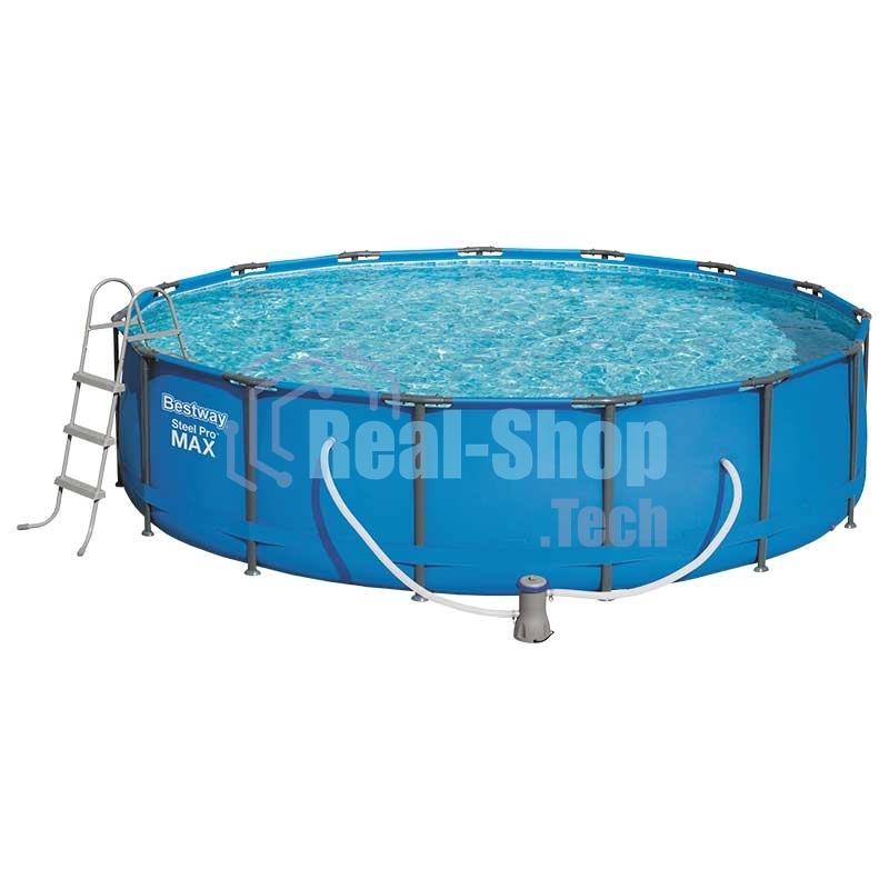Каркасный бассейн Bestway Steel Pro Max (полный комплект) 457x107 см, 14970 л, Bestway 56488