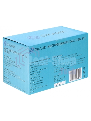 Акустическая система Oklick OK-331 2.0 черный 6Вт