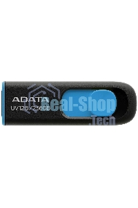 Флешка USB ADATA AUV128 (AUV128-256G-RBE), 256Gb, USB 3.0, R/W 100/30, черный/синий