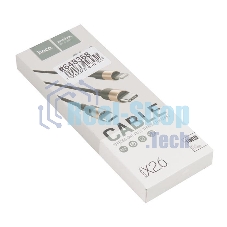 Кабель USB HOCO X26 Xpress 3 в 1 для Lightning, Micro USB, Type-C, 2.0A, длина 1.0м, черный с золотым