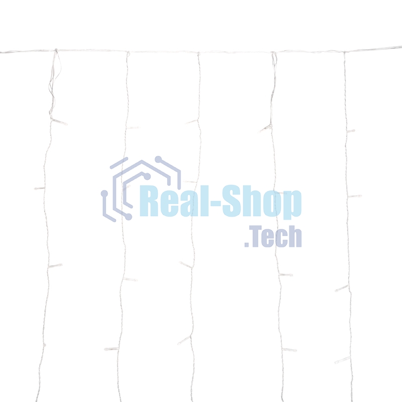 Гирлянда Neon-night Дождь светодиодный 2х1,5м, эффект мерцания, прозрачный провод, IP44, 230В, диоды БЕЛЫЕ, 150 LED