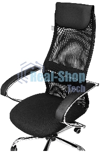 Кресло руководителя Бюрократ CH-607SL TW-01 Neo Black черный, сетка/ткань с подголов. на колес. металл хром