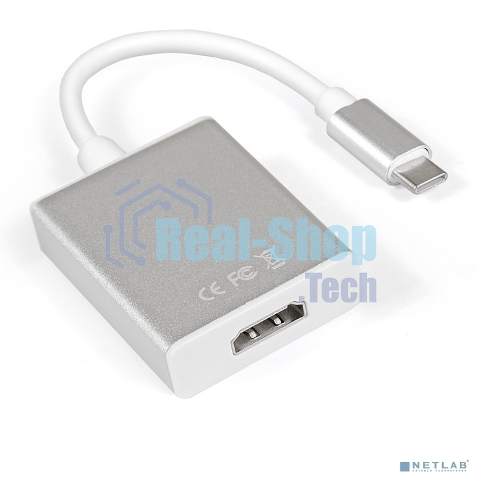 Кабель-адаптер ExeGate EX284937RUS Type C-HDMI ExeGate EX-CM-HDMIF-0.15 (USB Type C/19F, 0,15м)