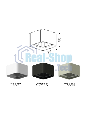 Корпус светильника C7832 SWH белый песок 95*95*H60mm MR16 GU5.3