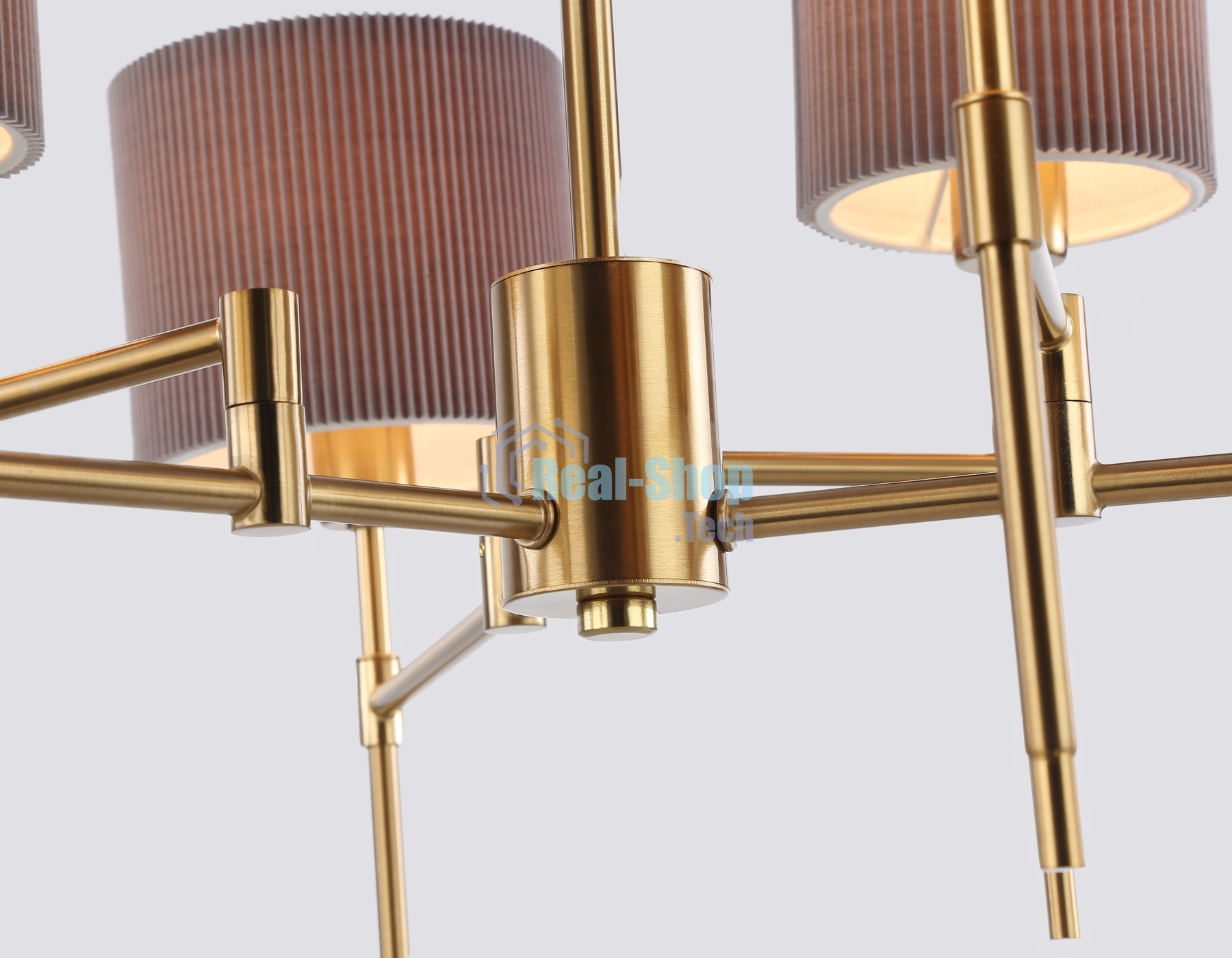 Люстра Ambrella light LH72381/6 BS/GR латунь/серый E14*6 max 40W D690*705