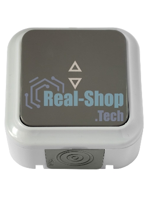 Выключатель Bylectrica Выкл. 1-кл. ОУ 10А проходной IP54 серия ПРАЛЕСКА АКВА, серый (А610-868 (03))