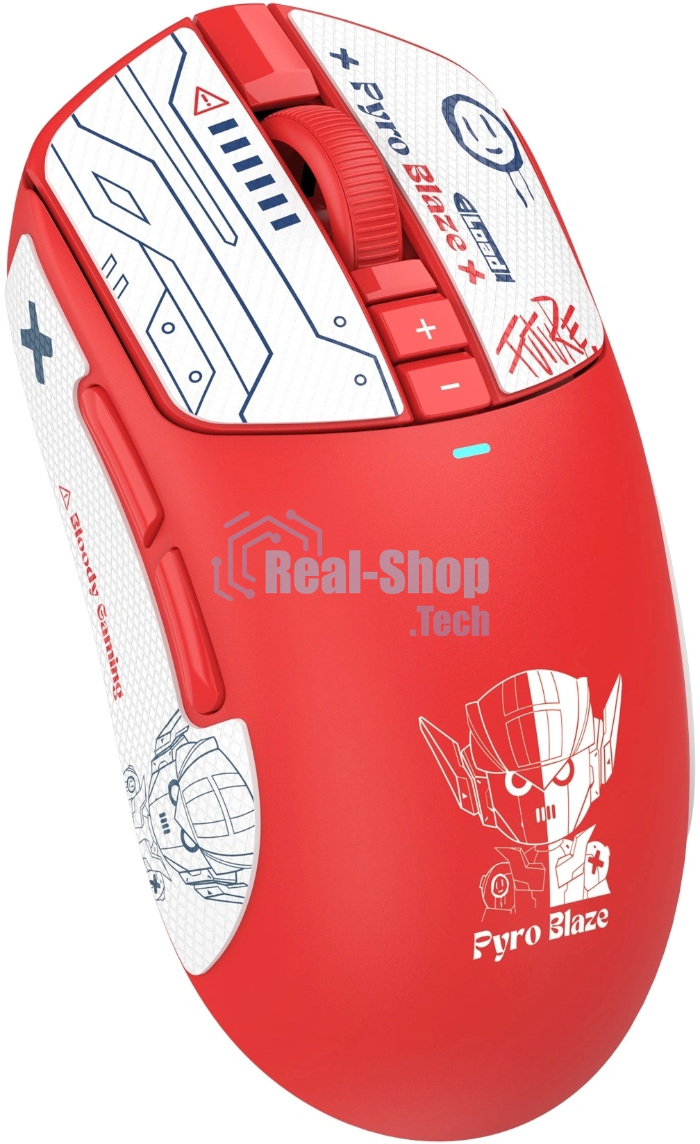 Мышь беспроводная/проводная A4Tech Bloody R72 Pro Pyro Blaze SAVAGE красный, 26000 dpi, USB Type-A, радиоканал, кнопки - 7