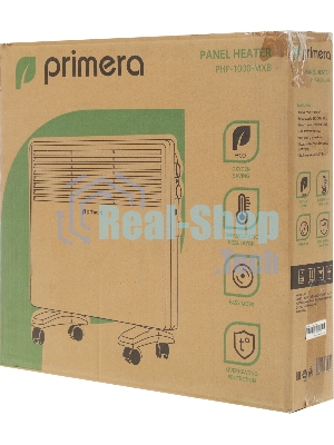 Конвектор электрический Primera PHP-1000-MXB белый, X-образный, 15 м², 1000 Вт, термостат