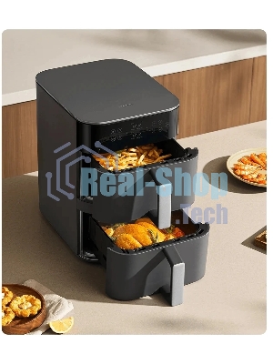 Аэрогриль Xiaomi Dual Zone Air Fryer 12L черный, 2800 Вт, 12 л, сенсор, 14 программ