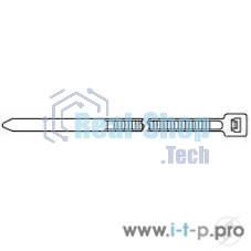 Стяжка нейлоновая неоткрывающаяся Hyperline GT-370IC, безгалогенная (halogen free), 370x3.6 мм, (100 шт)