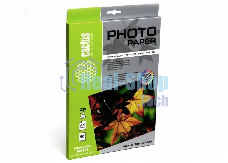Фотобумага Cactus CS-MA422050DS матовая двусторонняя А4 220 г/м2 50 листов