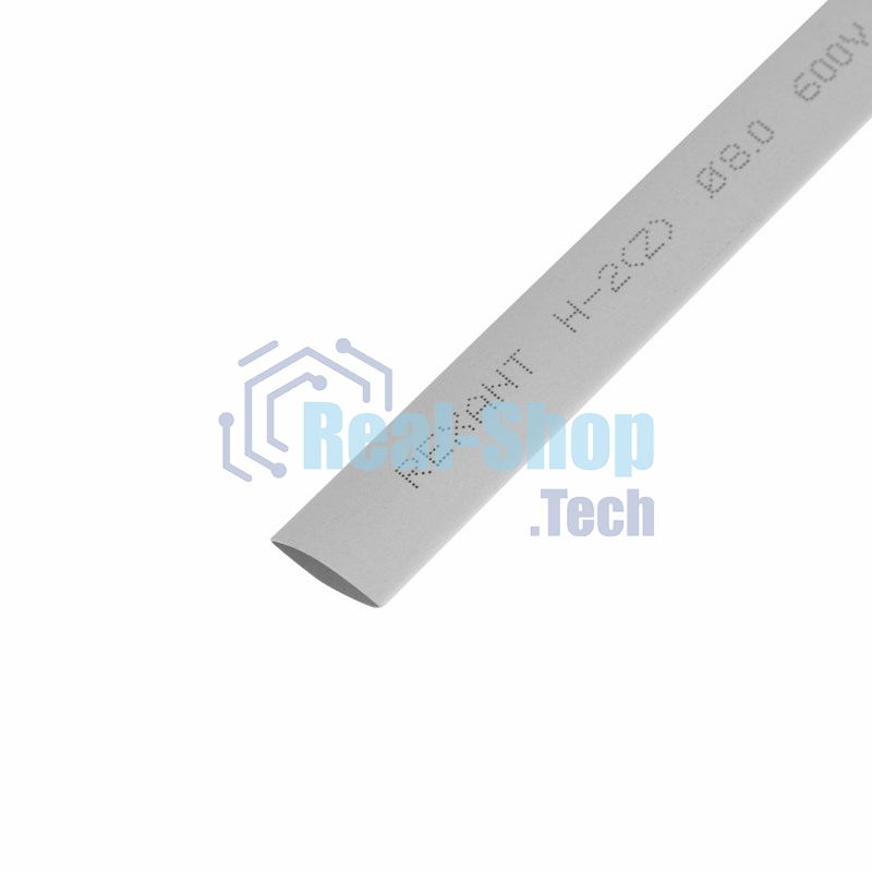 Термоусаживаемая трубка Rexant 8,0/4,0 мм, серая, упаковка 50 шт. по 1 м