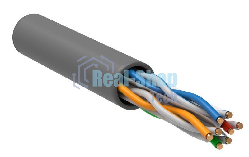 Кабель связи витая пара U/UTP, кат.6 4x2х23AWG solid, LSZH, 305м, серый Кабель связи витая пара U/UTP, кат.6 4x2х23AWG solid, LSZH, 305м, серый
