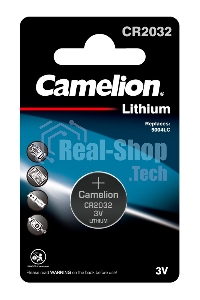 Элемент питания литиевый Camelion CR CR2032 BL-1 (блист.1шт)