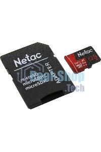 Флеш карта MicroSD card Netac P500 Extreme Pro 128Gb, retail version w/SD adapter