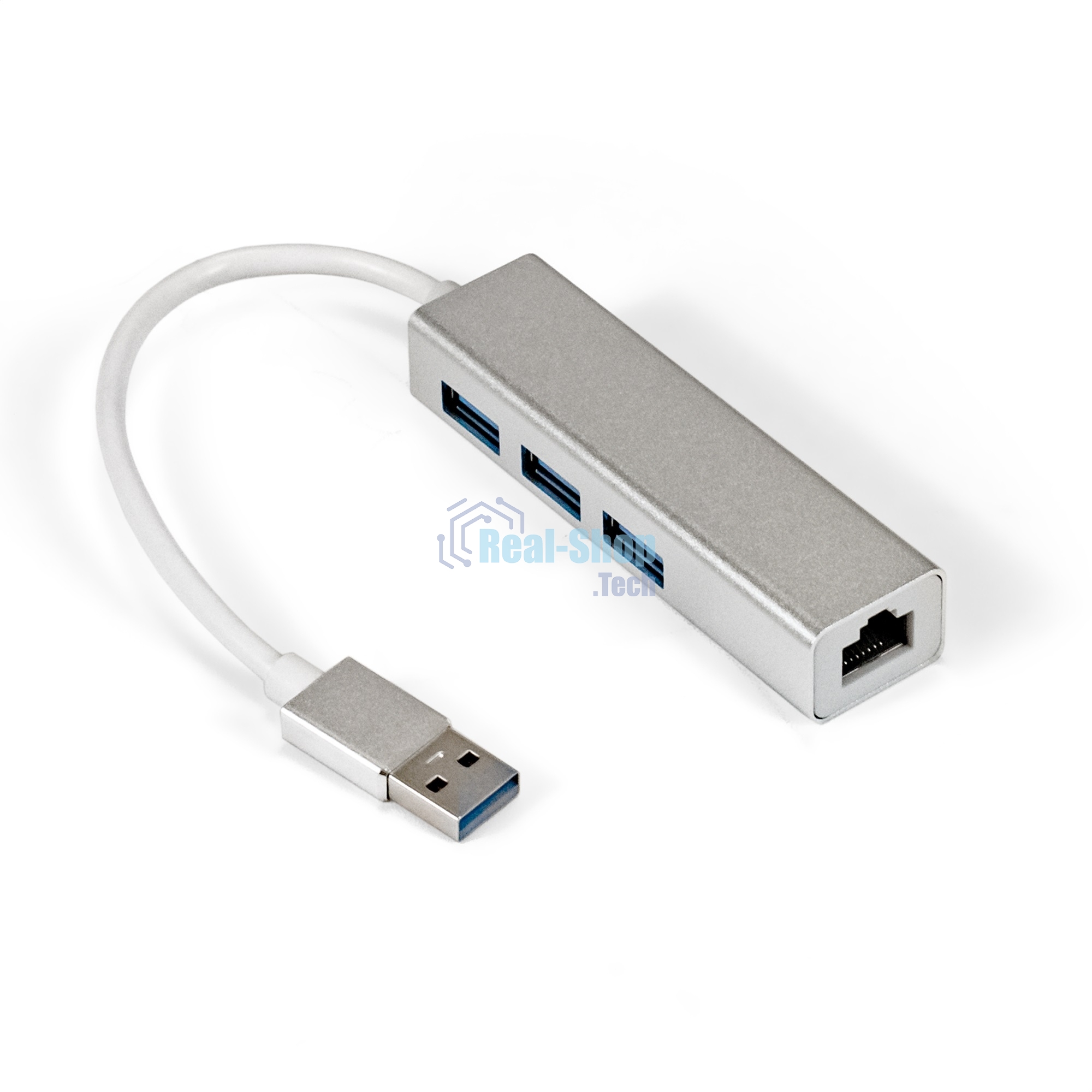 Кабель-адаптер ExeGate EXE-77U3T-45 (USB3.0 --> 3xUSB3.0 + 1xRJ45 UTP 1000Mbps RLT8153)