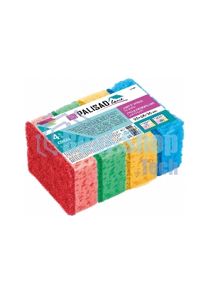 Губки для посуды Coral, 95x64x36 мм, 4 шт., HomePalisad