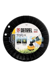 Леска для триммера Denzel зубчатый квадрат, 3,0мм х 113м, на DIN катушке FLEX CORD