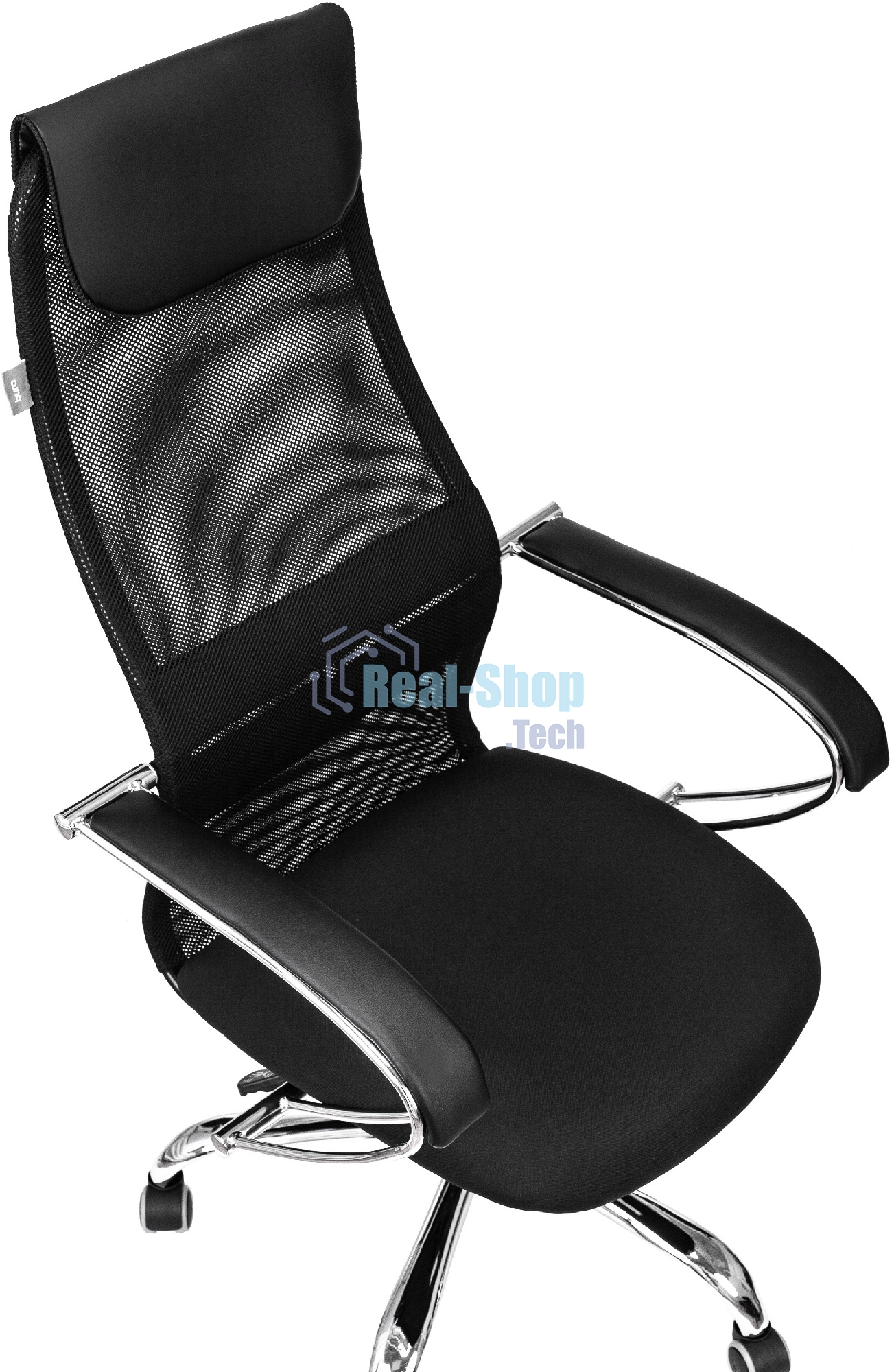 Кресло руководителя Бюрократ CH-607SL TW-01 Neo Black черный, сетка/ткань с подголов. на колес. металл хром