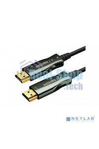 Кабель HDMI AOC-HM-HM-50M Wize, оптический, 50 м, 4K/60HZ, v.2.0, ARC, 19M/19M, черный, коробка
