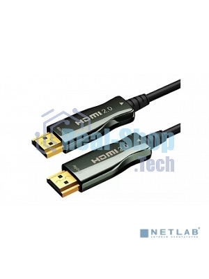 Кабель HDMI AOC-HM-HM-50M Wize, оптический, 50 м, 4K/60HZ, v.2.0, ARC, 19M/19M, черный, коробка