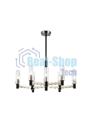 Люстра Ambrella light LH55503/9 SN/BK/CL сатин никель/черный/прозрачный E14*9 max 40W D760*760
