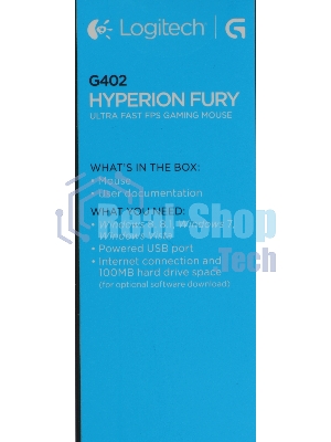 Мышь проводная Logitech G402 Hyperion Fury черный, 4000 dpi, USB, кнопки - 8