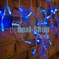 Гирлянда Neon-night Айсикл (бахрома) светодиодный, 1,8 х 0,5 м, белый провод, 230 В, диоды синие, 48 LED
