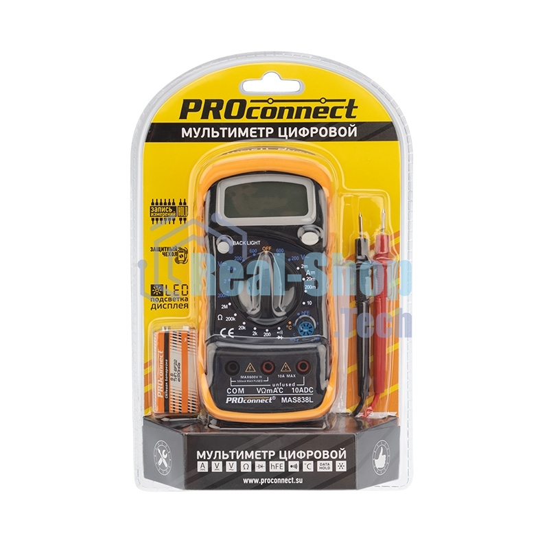 Инструменты PROconnect (13-3022) Универсальный мультиметр MAS838L(DT858L)