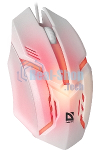 Мышь проводная Defender Cyber MB-560L белый, 1200 dpi, USB, кнопки - 3