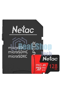 Флеш карта MicroSD card Netac P500 Extreme Pro 128Gb, retail version w/SD adapter