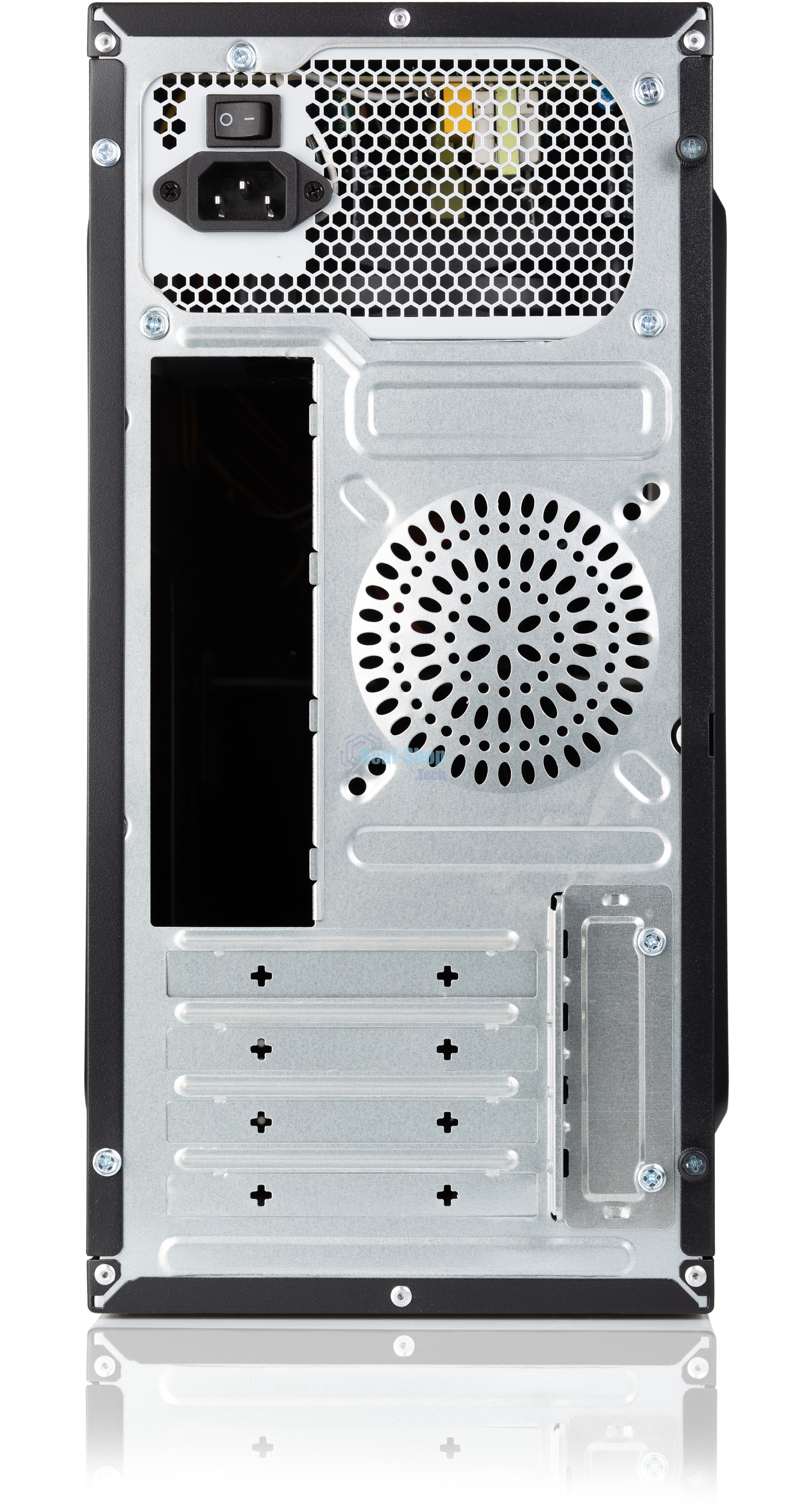 Компьютерный корпус с блоком питания 450Вт. Сase Forza mATX, 450W, 2xUSB 3.0, Black, w/o FAN, 12 см fan PSU, power cord