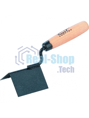 Кельма Сибртех угловая, 80x60x60 мм, стальная, для внешних углов, буковая ручка